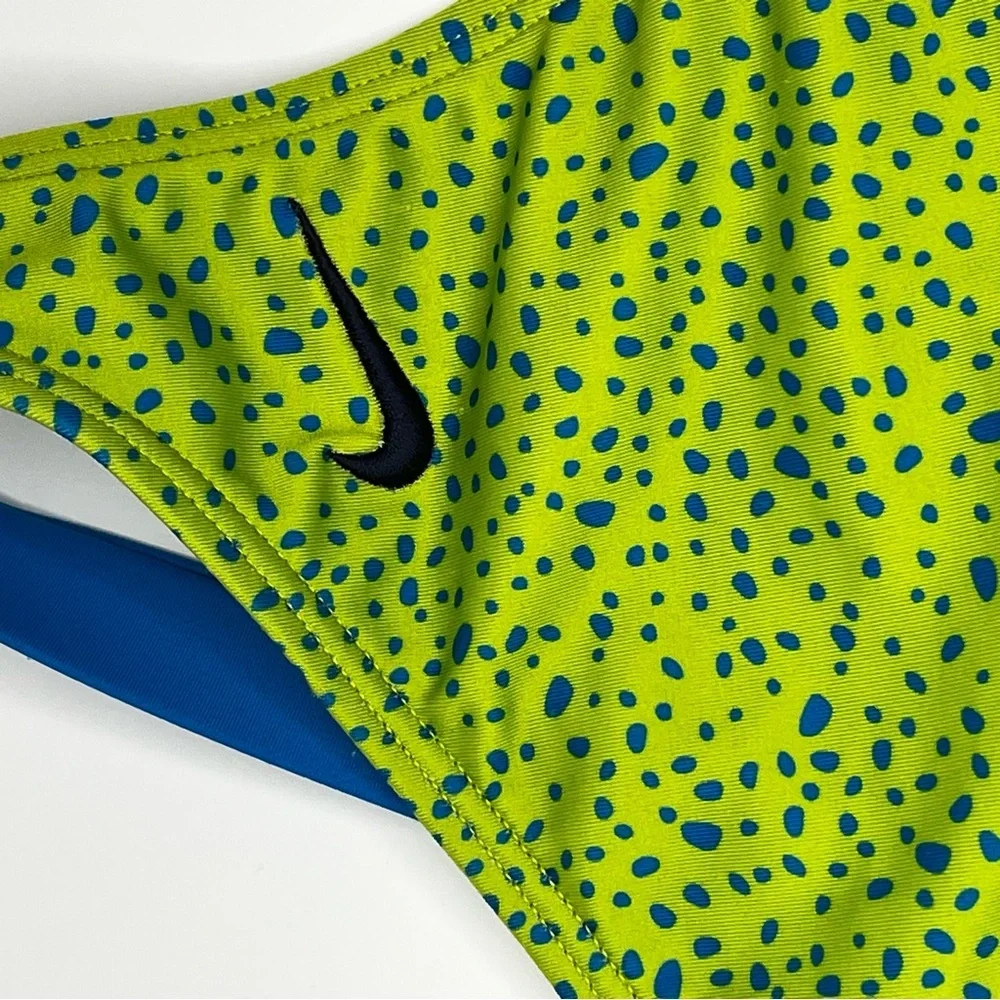 Nike Kids Blue & Green Water Dots Bikini Size XL - Picture 4 of 15